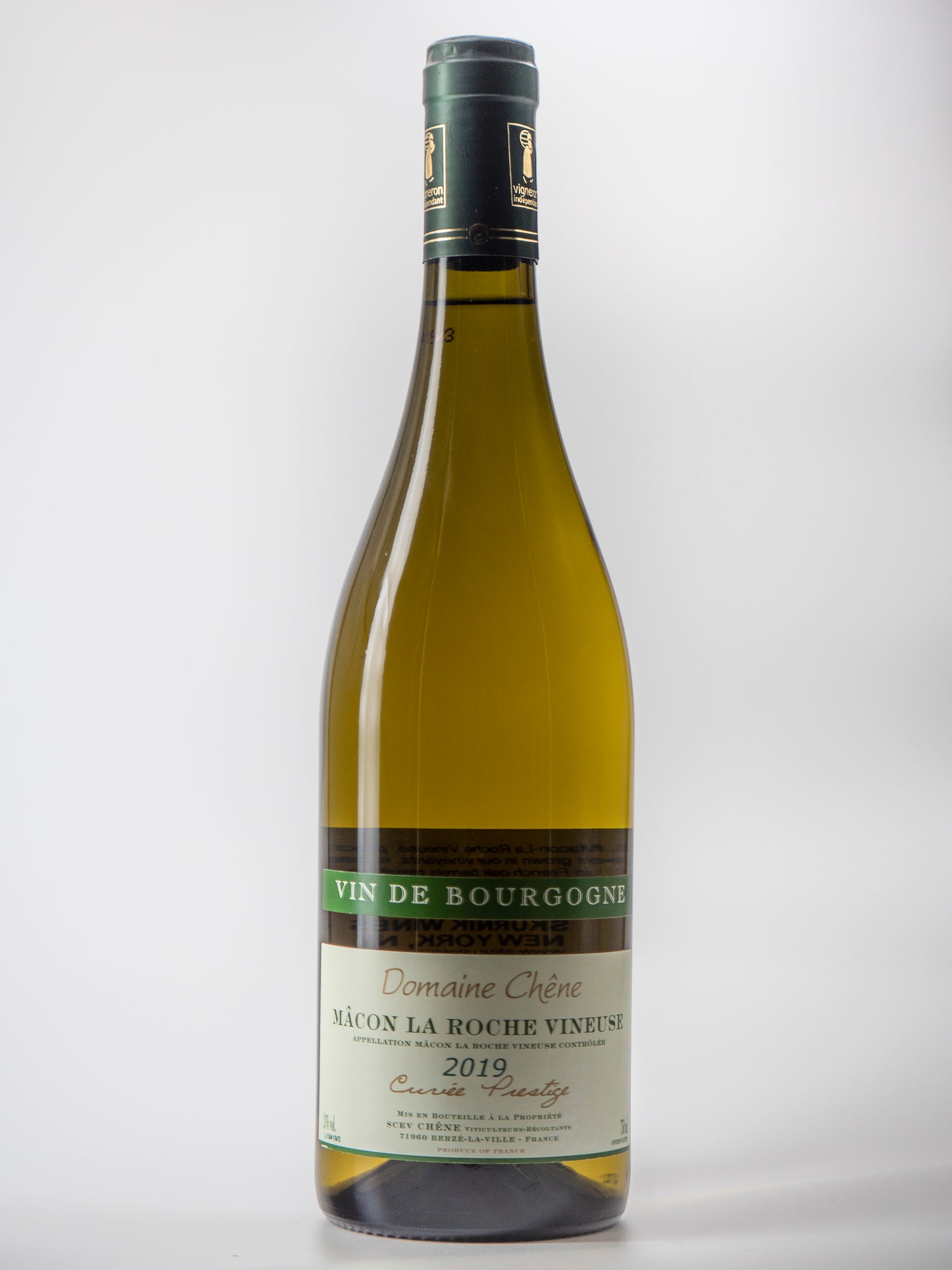 Chardonnay, Cuvee Prestige, Macon la Roche Vineuse, Domaine Chene Vin de Bourgogne